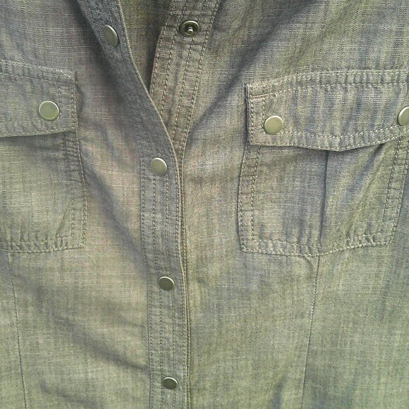 COLUMBIA Long Sleeve Tailored Snap 100% Cotton Shirt XS - Picture 5 of 10